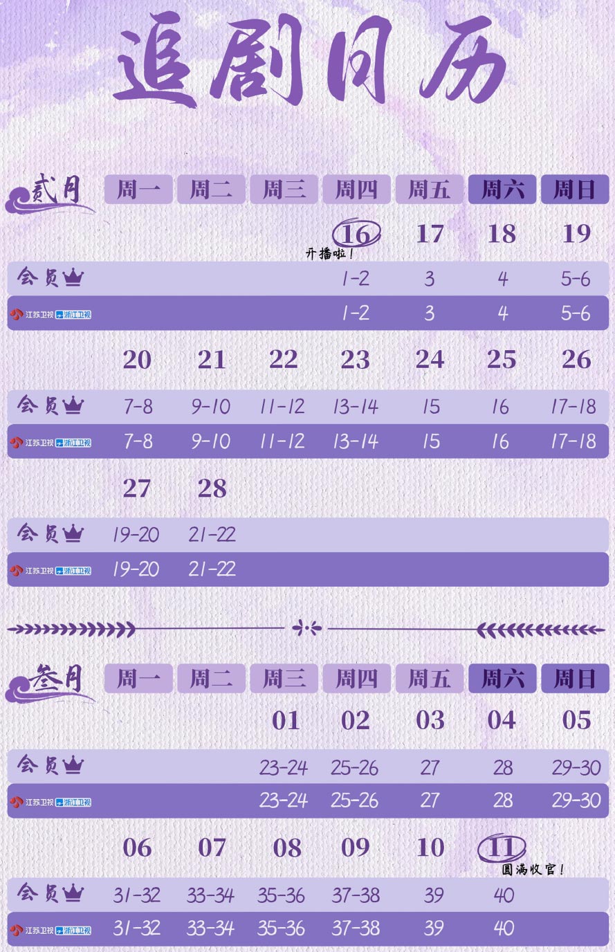 星落凝成糖 追剧日历