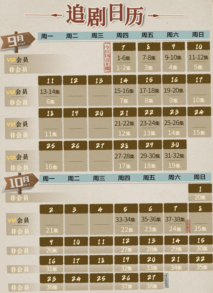 西出玉门 追剧日历