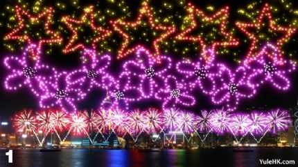 “盛世烟花耀中华”国庆75周年烟花汇演10月1日晚维港上演